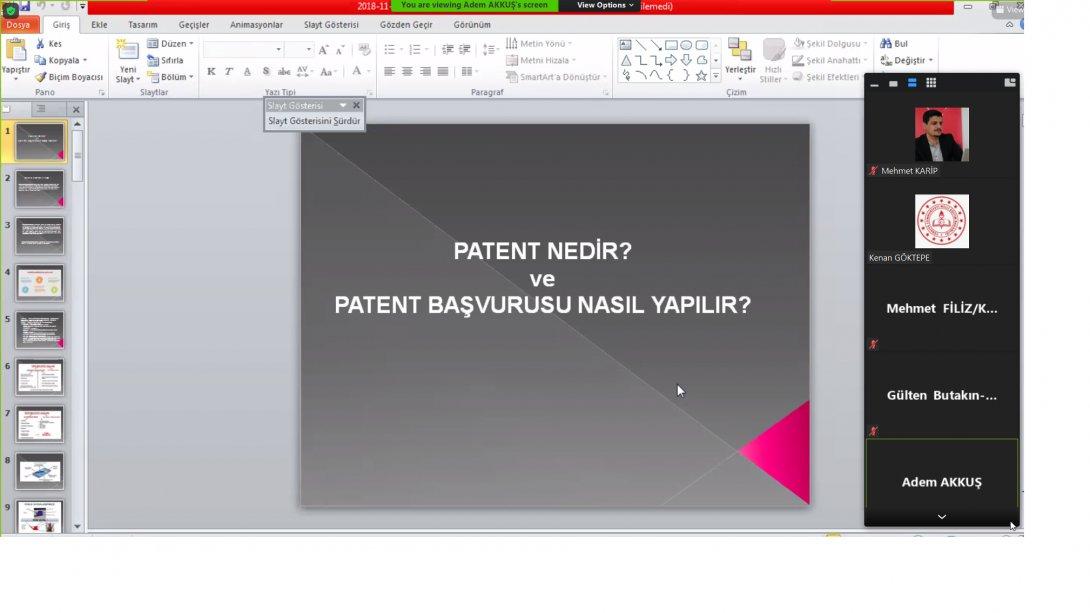 Patent, Faydalı Model ve Tasarım Farkındalığı Eğitici Eğitimi