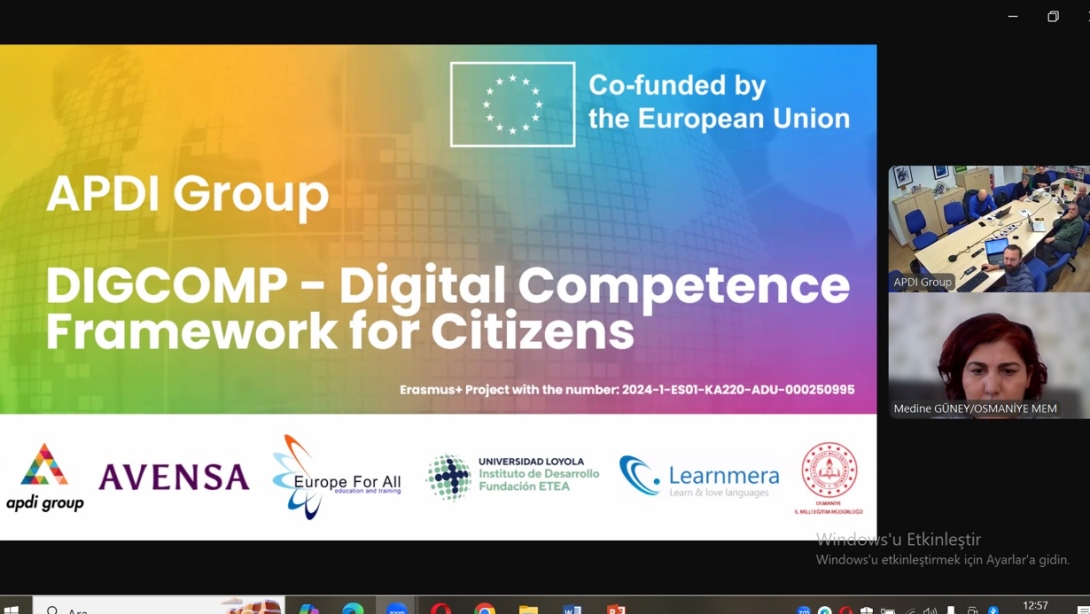 ERASMUS+KA220-ADU DIGCOMP- Digital Competence Framework for Citizens Projesinin İlk Toplantısı Gerçekleştirildi.